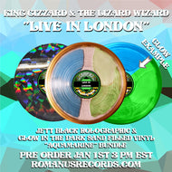 King Gizzard "Live in London" Glow in the Dark Sand Filled & Jett Black Holo Bundle (ships in 16-20 weeks)